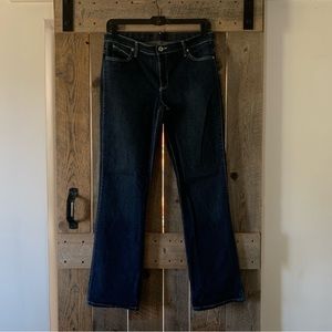 Women’s 13/14 x 34 WRANGLER Q BABY Dark Blue Jeans Bootcut Embellished